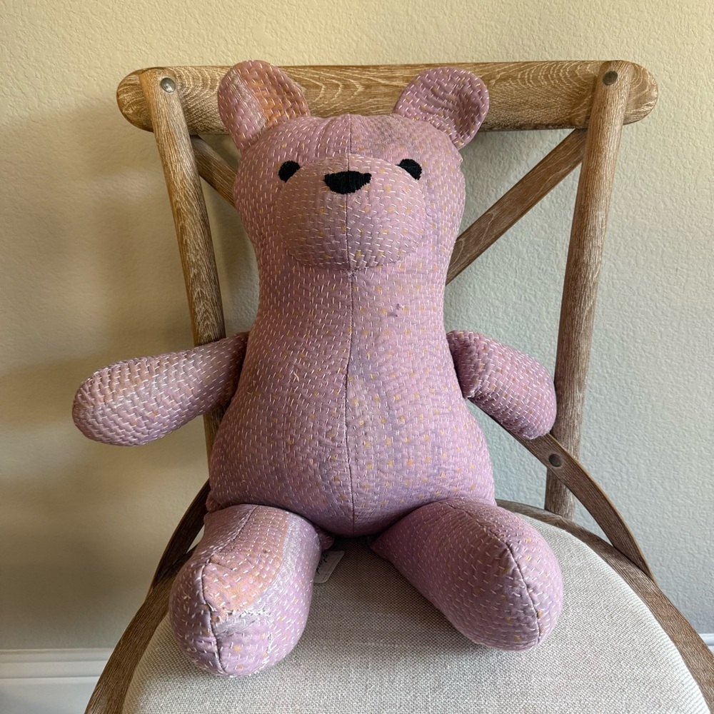 Free people vintage kantha quilt bear
